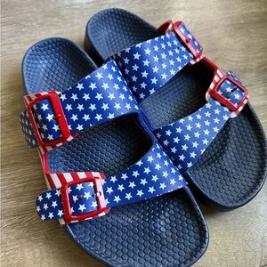 Birkenstock Sandals. STARS AND STRIPES USA THEMED. 4th of July. Waterproof.